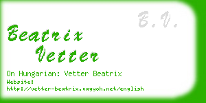 beatrix vetter business card